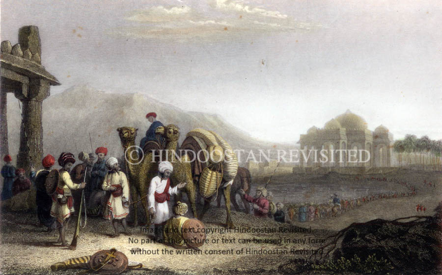 /data/Original Prints/The Thugs Collection/The Thugs Collection of  Hindoostan Revisited - SCENE IN KATTIAWAR TRAVELLERS AND ESCORT.jpg